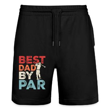 Golf Golfeur Papa - Short de jogging bio TRAINER Stanley/Stella unisexe - noir - Devant - Nik (191cm) & Marisol (170cm)
