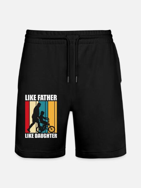 Father and daughter - Stanley/Stella Trainer Unisex Organic Jogging Shorts - black
