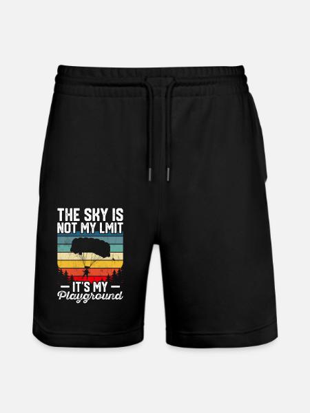 Parachutist - Stanley/Stella Trainer Unisex Organic Jogging Shorts - black