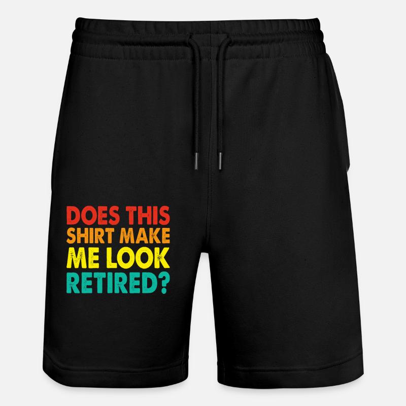 Pension de pensionné - Short de jogging bio TRAINER Stanley/Stella unisexe - noir