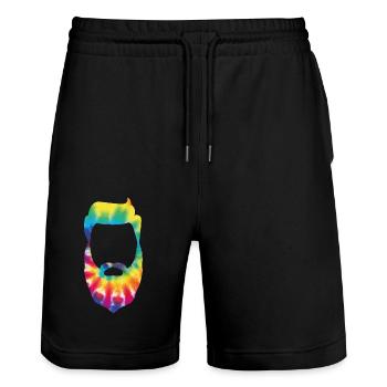 Amant barbe Homme barbu Tie Dye - Short de jogging bio TRAINER Stanley/Stella unisexe - noir - Devant - Nik (191cm) & Marisol (170cm)