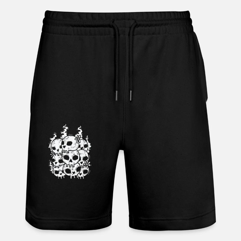 Bone Skull Style gothique - Short de jogging bio TRAINER Stanley/Stella unisexe - noir