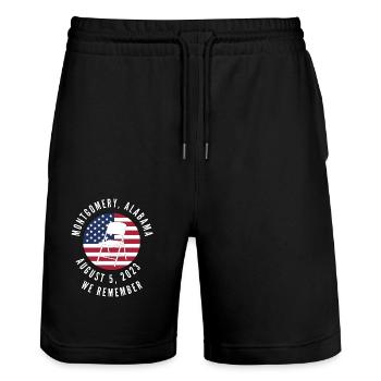 White Folding Chair August 5, 2023 Montgomery Alab - Stanley/Stella Trainer Unisex Organic Jogging Shorts - black - Front - Nik (191cm) & Marisol (170cm)