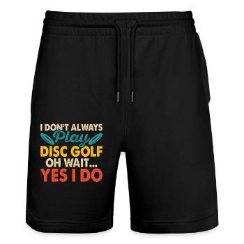 Discgolf Disc Golf - Stanley/Stella Unisex Bio Joggingshorts Trainer  - Schwarz - Vorne - Nik (191cm) & Marisol (170cm)