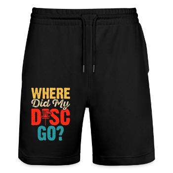 Discgolf Disc Golf - Stanley/Stella Unisex Bio Joggingshorts Trainer  - Schwarz - Vorne - Nik (191cm) & Marisol (170cm)