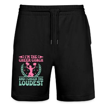 Cheerleading Coach Cheer Coach Cheerleader Cheer T - Stanley/Stella Unisex Bio Joggingshorts Trainer  - Schwarz - Vorne - Nik (191cm) & Marisol (170cm)