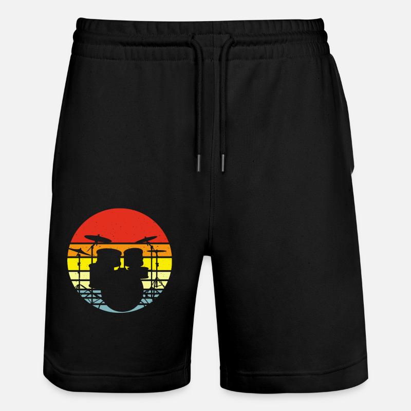 Drums Drummer Drummer - Stanley/Stella Trainer Unisex Organic Jogging Shorts - black
