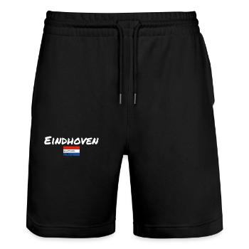 Eindhoven Netherlands Dutch flag - Stanley/Stella Trainer Unisex Organic Jogging Shorts - black - Front - Nik (191cm) & Marisol (170cm)