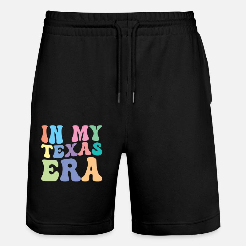 Texas Retro Groovy - Stanley/Stella Unisex Bio Joggingshorts Trainer - Schwarz
