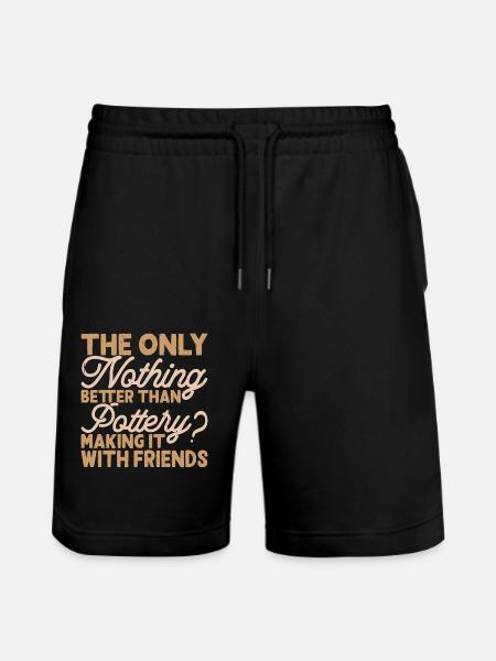 Pottery Pottery Pottery - Stanley/Stella Trainer Unisex Organic Jogging Shorts - black