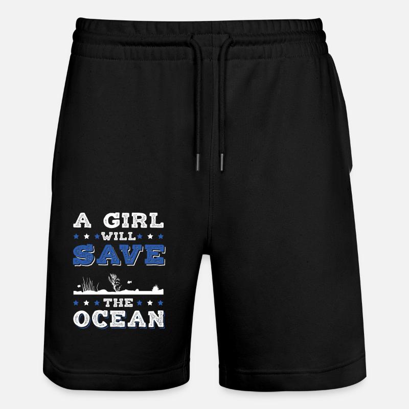 Ocean Save the Ocean - Stanley/Stella Trainer Unisex Organic Jogging Shorts - black