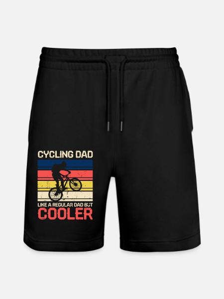 Bicycle Dad - Stanley/Stella Trainer Unisex Organic Jogging Shorts - black