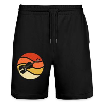 Violine Violinist - Stanley/Stella Unisex Bio Joggingshorts Trainer  - Schwarz - Vorne - Nik (191cm) & Marisol (170cm)