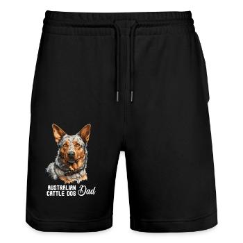 Hund Bouvier australien - Short de jogging bio TRAINER Stanley/Stella unisexe - noir - Devant - Nik (191cm) & Marisol (170cm)