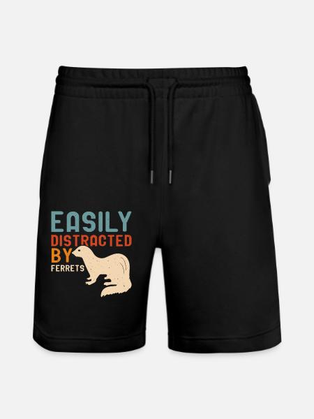 Frettchen - Stanley/Stella Unisex Bio Joggingshorts Trainer  - Schwarz