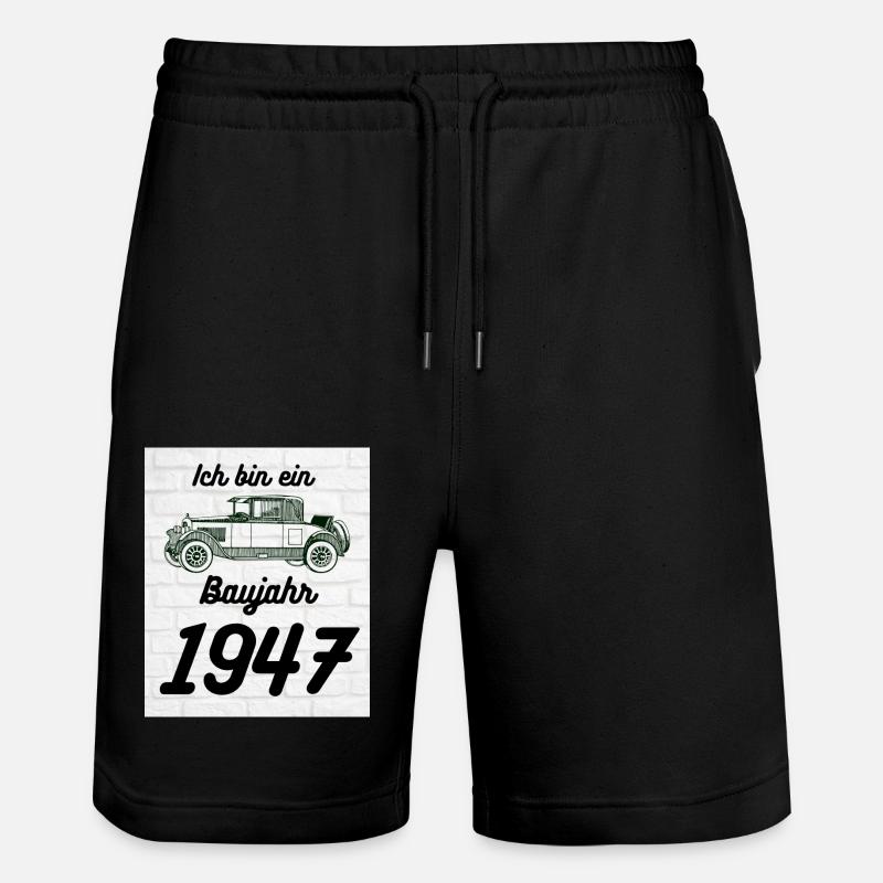 Oldtimer 1947 - Stanley/Stella Unisex Bio Joggingshorts Trainer  - Schwarz