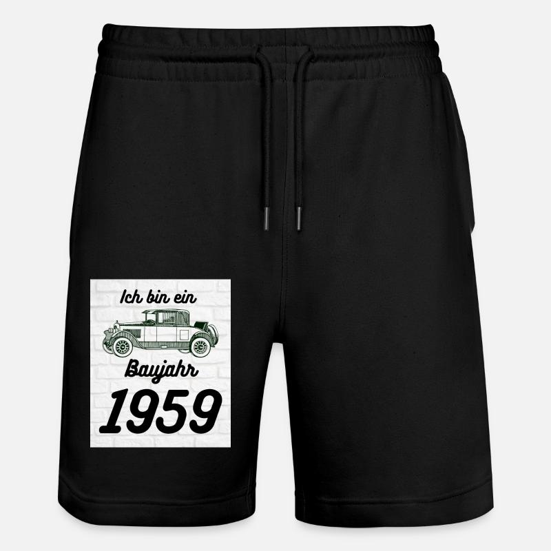 Oldtimer 1959 - Stanley/Stella Unisex Bio Joggingshorts Trainer  - Schwarz