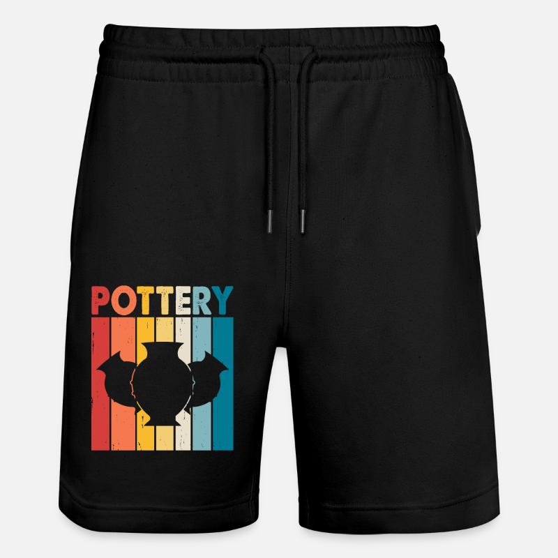 Pottery Pottery Pottery - Stanley/Stella Trainer Unisex Organic Jogging Shorts - black