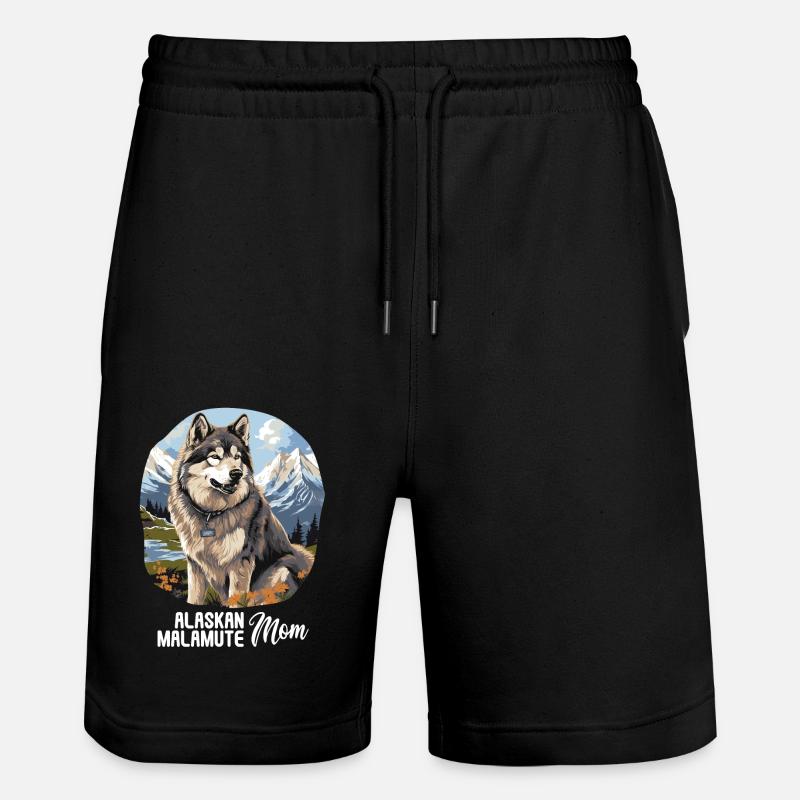 Chien Malamute d’Alaska - Short de jogging bio TRAINER Stanley/Stella unisexe - noir