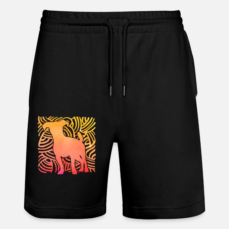 Jack Russell Terrier - Stanley/Stella Unisex Bio Joggingshorts Trainer  - Schwarz