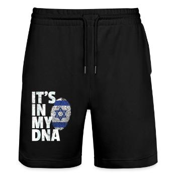 ADN d’Israël - Short de jogging bio TRAINER Stanley/Stella unisexe - noir - Devant - Nik (191cm) & Marisol (170cm)