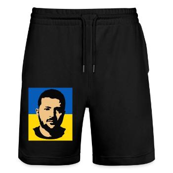 Resistance - Stanley/Stella Unisex Bio Joggingshorts Trainer  - Schwarz - Vorne - Nik (191cm) & Marisol (170cm)