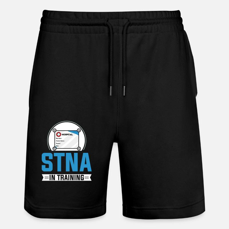 STNA Certified Nursing Assistant - Stanley/Stella Trainer Unisex Organic Jogging Shorts - black