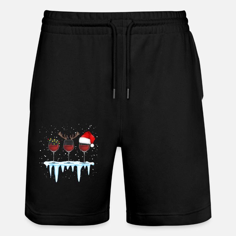 Vin chaud de Noël - Short de jogging bio TRAINER Stanley/Stella unisexe - noir