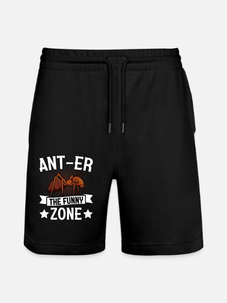 Ant-er the funny zone - Stanley/Stella Trainer Unisex Organic Jogging Shorts - black
