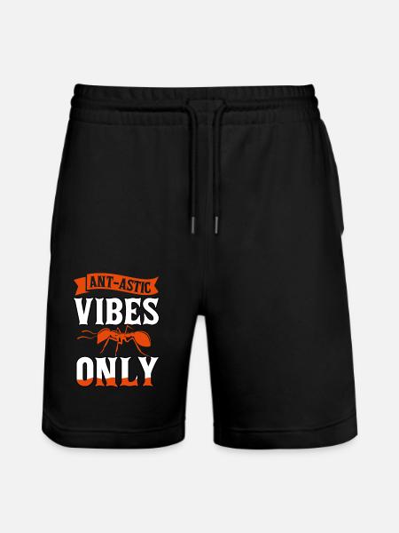 Ant-astic vibes only - Stanley/Stella Trainer Unisex Organic Jogging Shorts - black