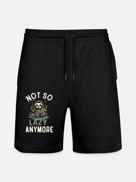 Sloth Lover | Angel Lover - Stanley/Stella Trainer Unisex Organic Jogging Shorts - black
