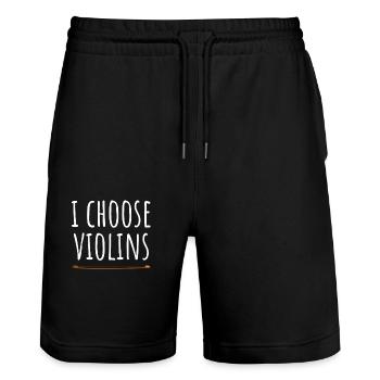 Violoniste Je choisis les violons Violoniste Violoniste - Short de jogging bio TRAINER Stanley/Stella unisexe - noir - Devant - Nik (191cm) & Marisol (170cm)