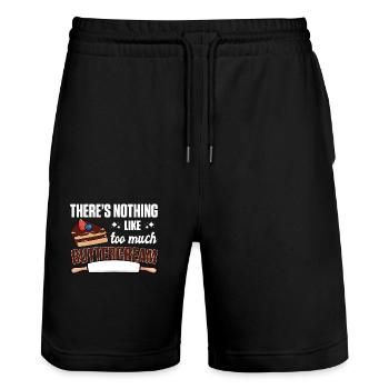 Cake Artist Cake Decorator Cake Decorator B - Stanley/Stella Trainer Unisex Organic Jogging Shorts - black - Front - Nik (191cm) & Marisol (170cm)
