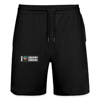Embrasser l'inconnu : Un amour pour les erreurs - Short de jogging bio TRAINER Stanley/Stella unisexe - noir - Devant - Nik (191cm) & Marisol (170cm)