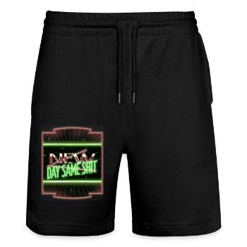 cats sayings winter awesome birthday present - Stanley/Stella Trainer Unisex Organic Jogging Shorts - black - Front - Nik (191cm) & Marisol (170cm)