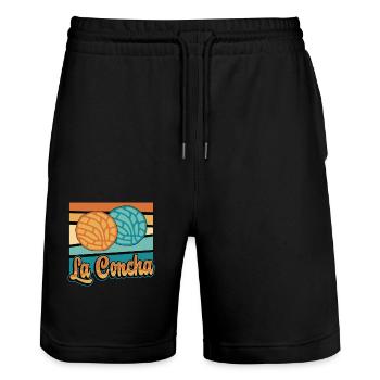 La Concha Cuisine mexicaine Amateur de pâtisserie de pain sucré - Short de jogging bio TRAINER Stanley/Stella unisexe - noir - Devant - Nik (191cm) & Marisol (170cm)