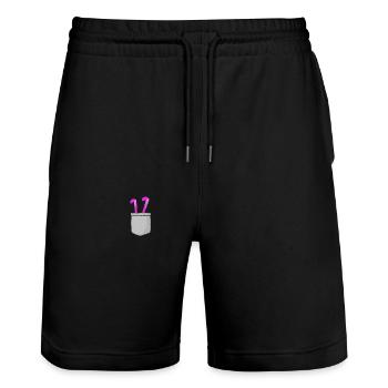 Field Hockey Pocket - Stanley/Stella Unisex Bio Joggingshorts Trainer  - Schwarz - Vorne - Nik (191cm) & Marisol (170cm)