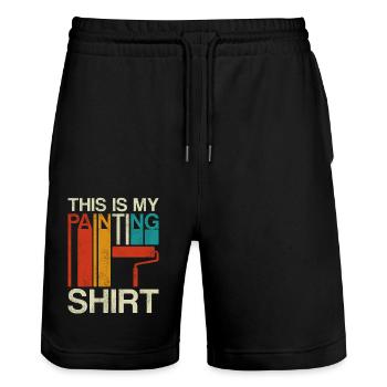 House Painter Decorator This Is My - Stanley/Stella Trainer Unisex Organic Jogging Shorts - black - Front - Nik (191cm) & Marisol (170cm)