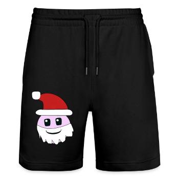 Christmas Man St. Nicholas Santa Children Advent Xmas - Stanley/Stella Trainer Unisex Organic Jogging Shorts - black - Front - Nik (191cm) & Marisol (170cm)