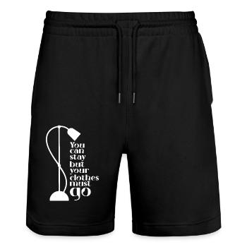 Vous pouvez rester, mais vos vêtements doivent partir - Short de jogging bio TRAINER Stanley/Stella unisexe - noir - Devant - Nik (191cm) & Marisol (170cm)