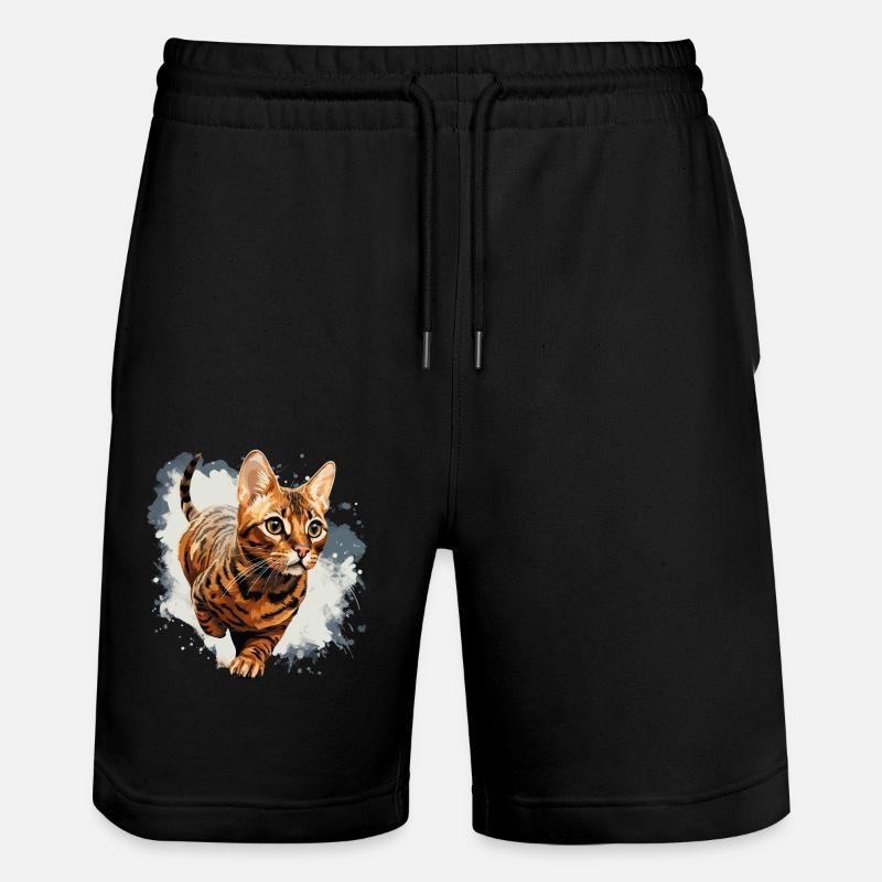 Chat du Bengale - Short de jogging bio TRAINER Stanley/Stella unisexe - noir