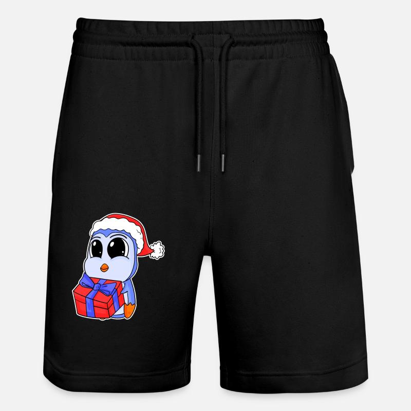 Bébé pingouin Noël - Short de jogging bio TRAINER Stanley/Stella unisexe - noir