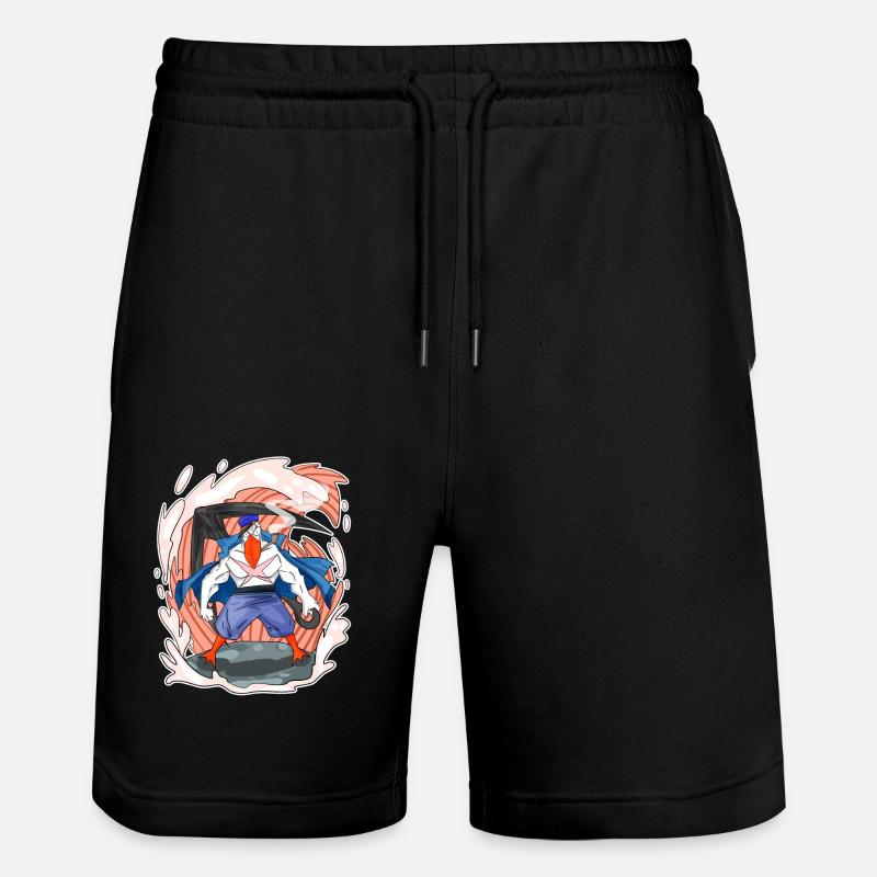 Möwe - Stanley/Stella Unisex Bio Joggingshorts Trainer  - Schwarz