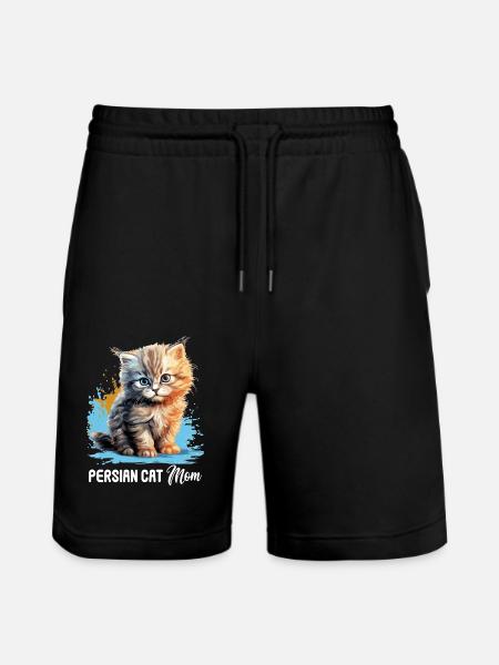 Persian Cat Perser Katze - Stanley/Stella Trainer Unisex Organic Jogging Shorts - black