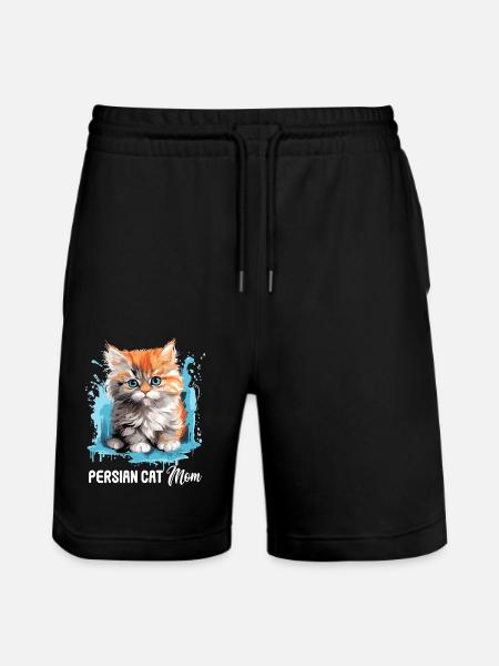 Persian Cat Perser Katze - Stanley/Stella Trainer Unisex Organic Jogging Shorts - black
