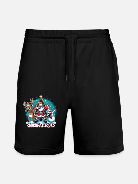 Christmas Squad - Stanley/Stella Trainer Unisex Organic Jogging Shorts - black