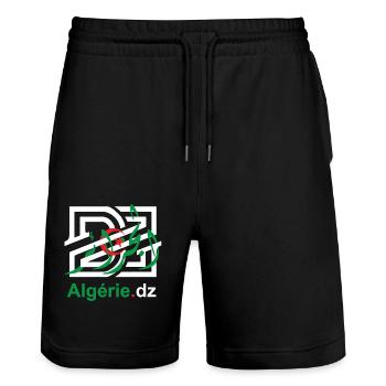 DZ Pour les amoureux d'Algérie - Short de jogging bio TRAINER Stanley/Stella unisexe - noir - Devant - Nik (191cm) & Marisol (170cm)