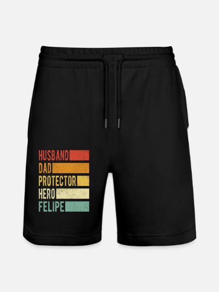 Felipe Name Papa Geschenk - Stanley/Stella Unisex Bio Joggingshorts Trainer  - Schwarz
