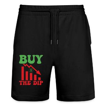Buy The Dip Trader Investor Stock Market Trading - Stanley/Stella Unisex Bio Joggingshorts Trainer  - Schwarz - Vorne - Nik (191cm) & Marisol (170cm)
