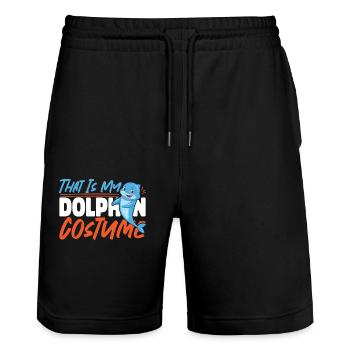 Dolphin Halloween That Is My - Stanley/Stella Unisex Bio Joggingshorts Trainer  - Schwarz - Vorne - Nik (191cm) & Marisol (170cm)